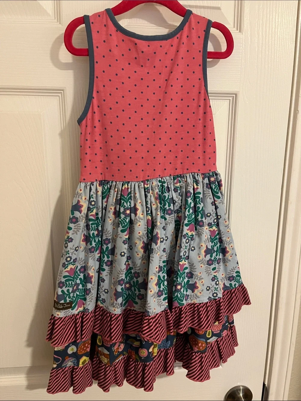 Matilda Jane Polka Dot & Floral Ruffle Twirl Dress 6